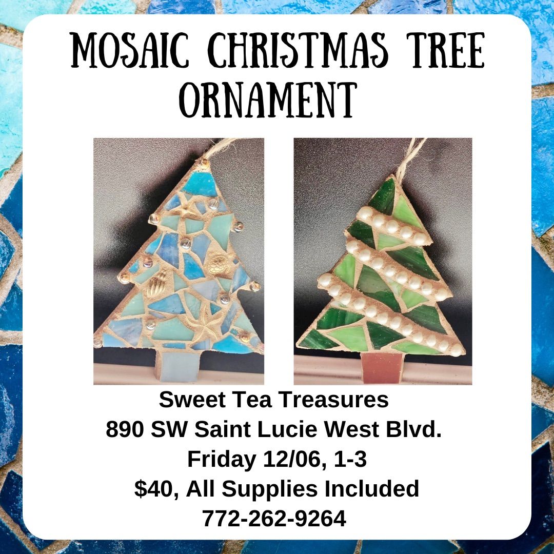 Mosaic Christmas Tree Ornament  