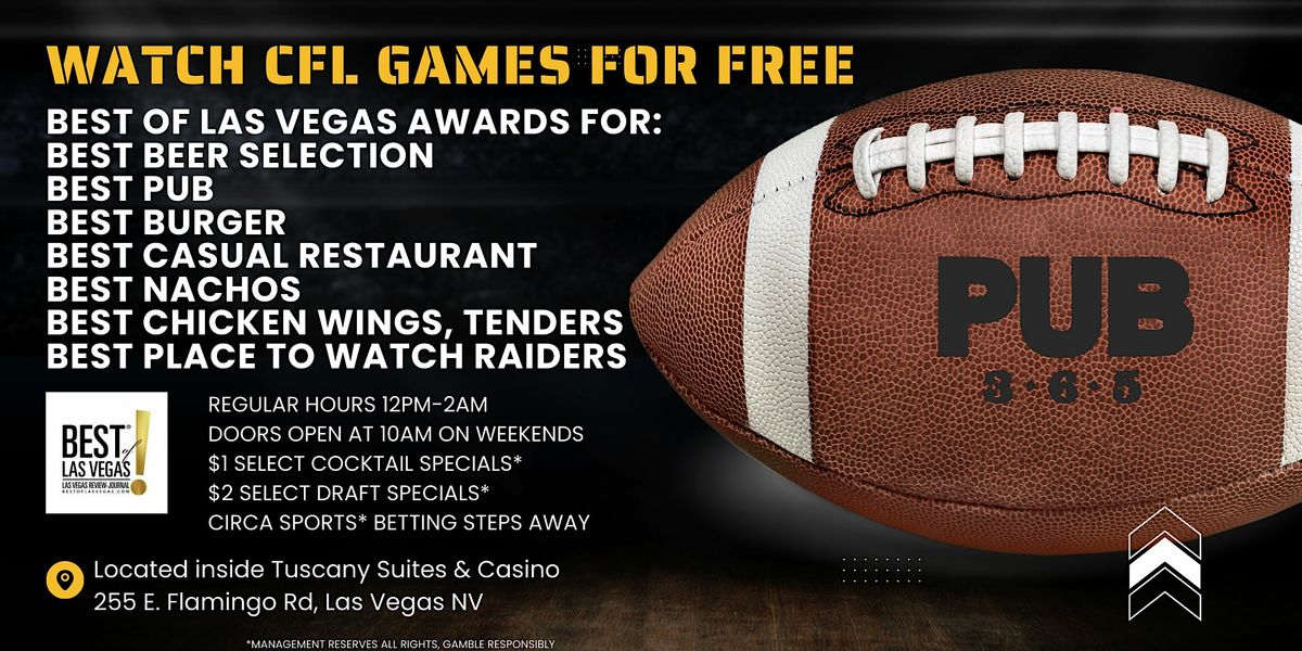 PUB 365: FREE CFL WATCH PARTY