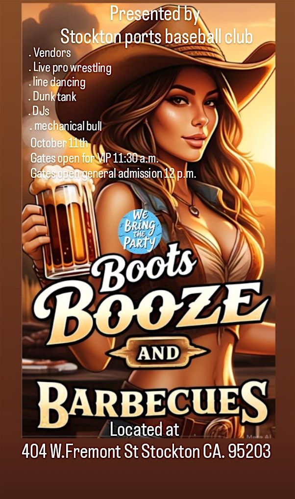 Boots booze and barbecues vendor space