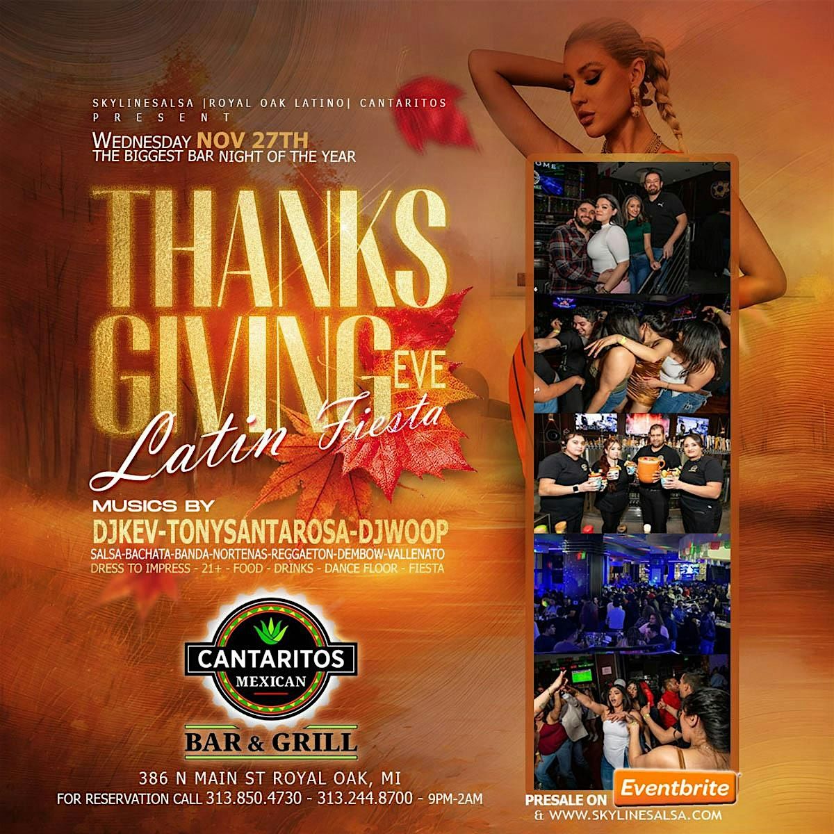 Thanks Giving Eve Latin Fiesta, Royal Oak Michigan