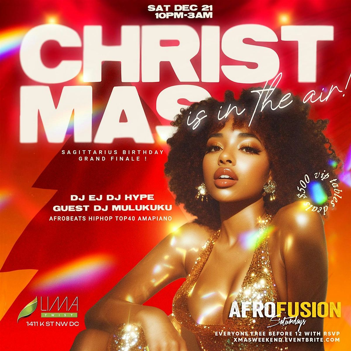 AFROFUSION SATURDAY | N\u00ba1 INTERNATIONAL PARTY IN DC |  CHRISTMAS KICKOFF