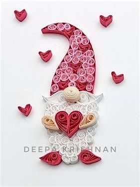 Virtual: Valentine Gnome - Paper Quilling