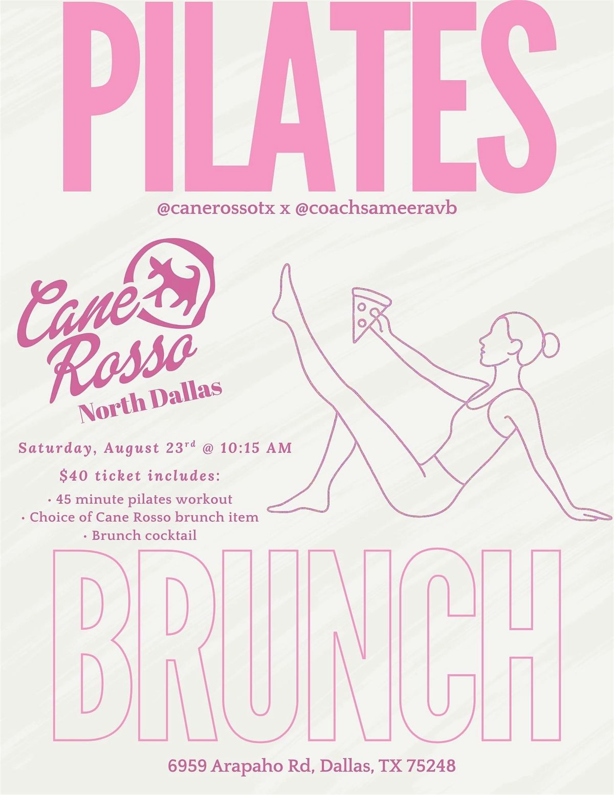 Pilates & Brunch at Cane Rosso