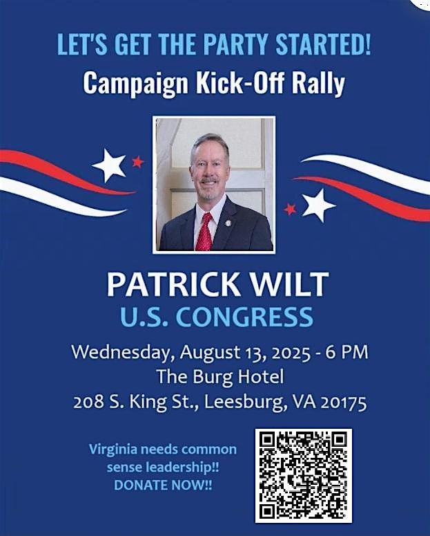 Patrick Wilt for Congress Campaign Kickoff