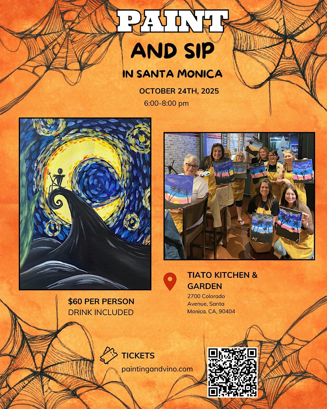Starry Nightscares paint and sip in Santa Monica! drink included!