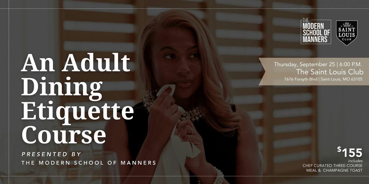 An Adult Dining Etiquette Course