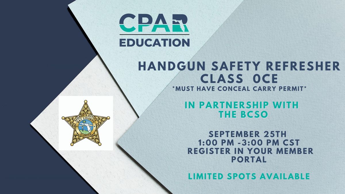 Handgun Safety Refresher Class 0CE 