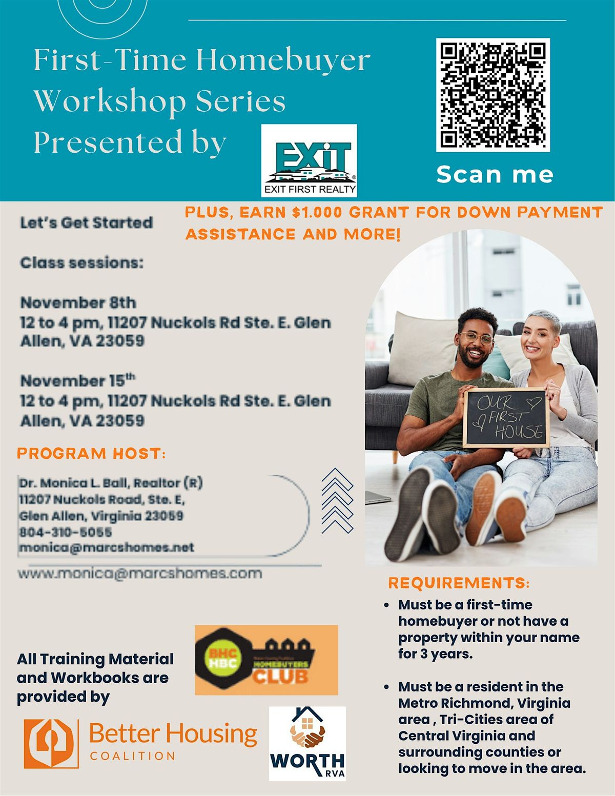 First-Time Homebuyer  Workshop Series by Exit First Realty