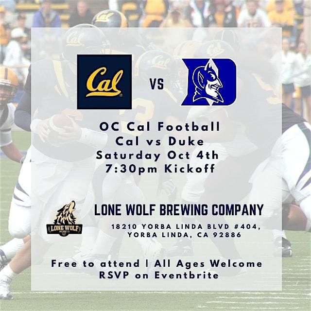 Cal Football vs Duke