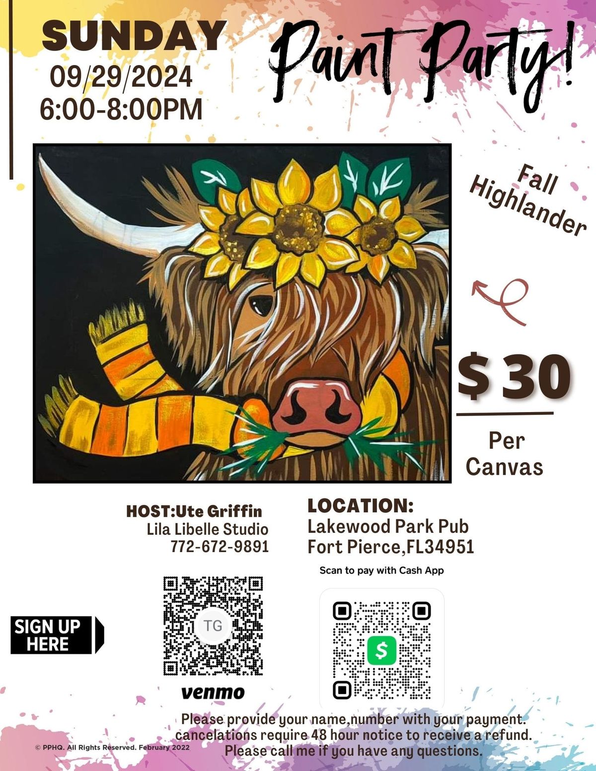 Fall Highlander Paint Party