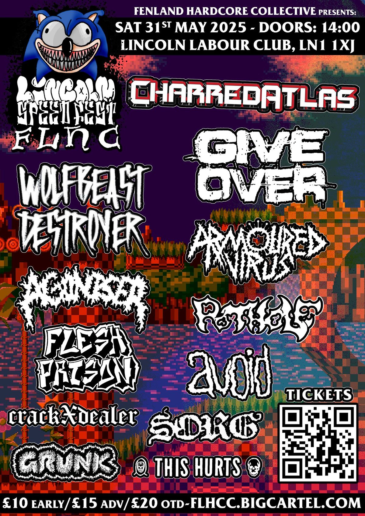 Lincoln Speed Fest ft Charred Atlas, Wolfbeast Destroyer, Give Over +more @ Labour Club. 31\/5\/25.