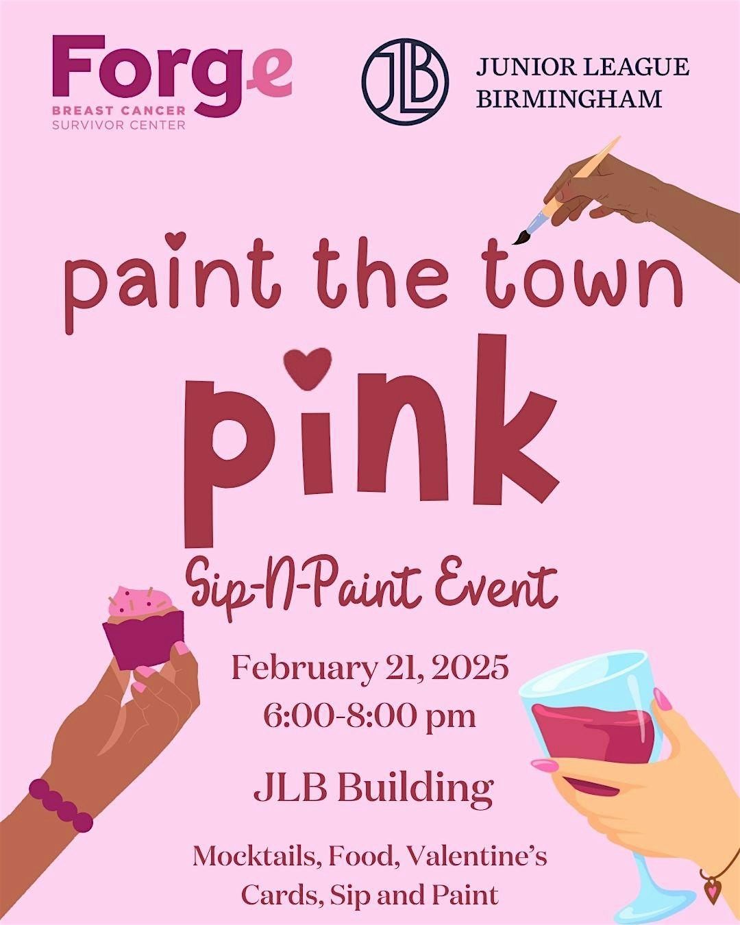 Paint the Town Pink Paint & Sip with The Junior League of Birmingham