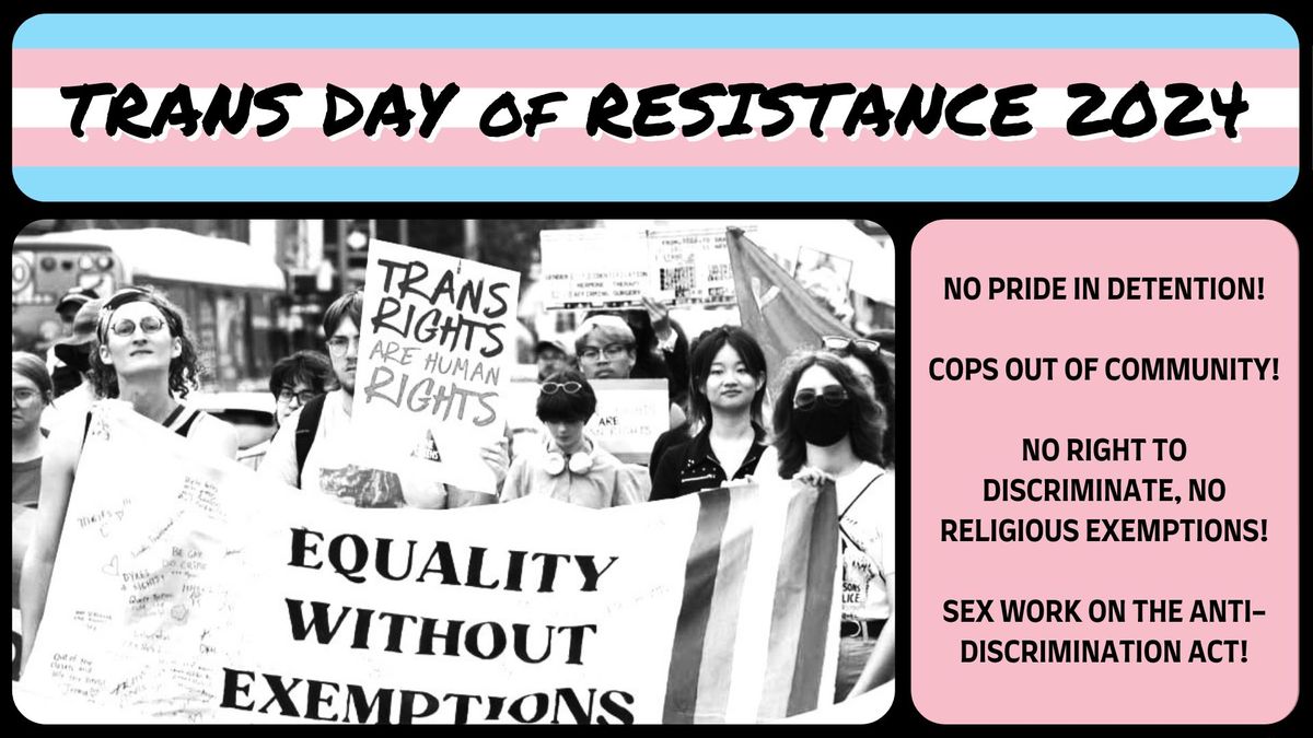 TRANS DAY OF RESISTANCE RALLY \ud83c\udff3\ufe0f\u200d\u26a7\ufe0f