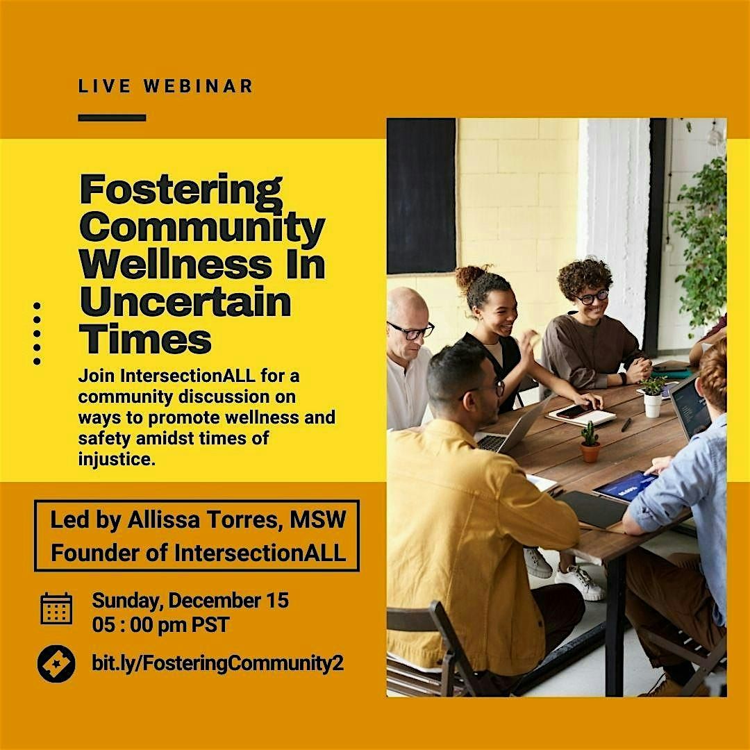 Fostering Community Wellness In Uncertain Times