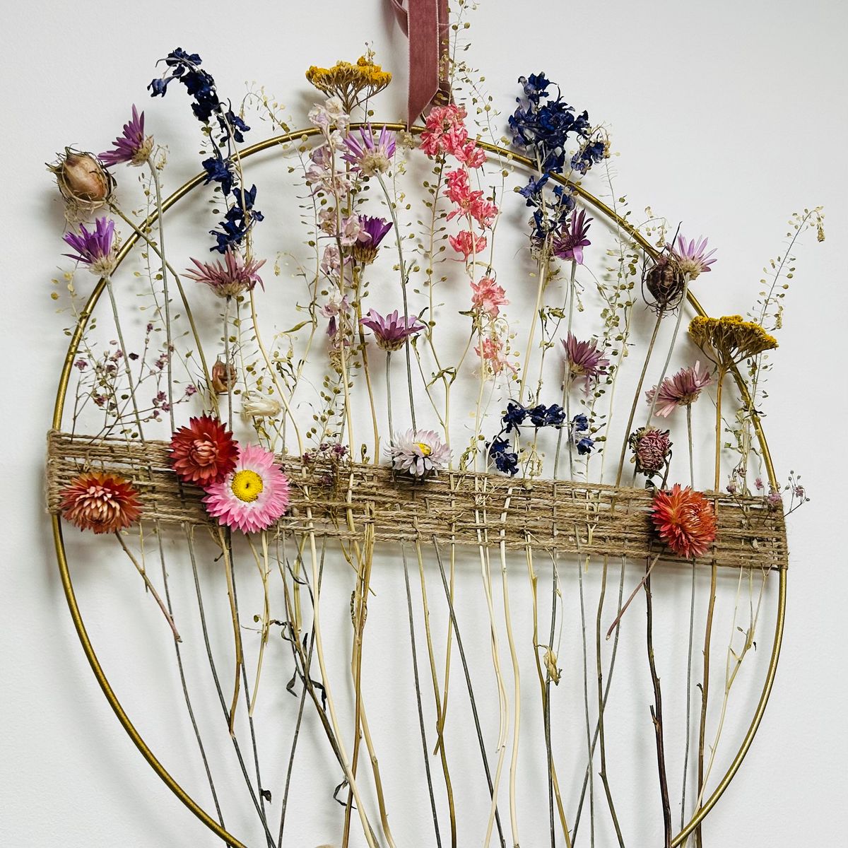 Dried Flower Hoop Workshop