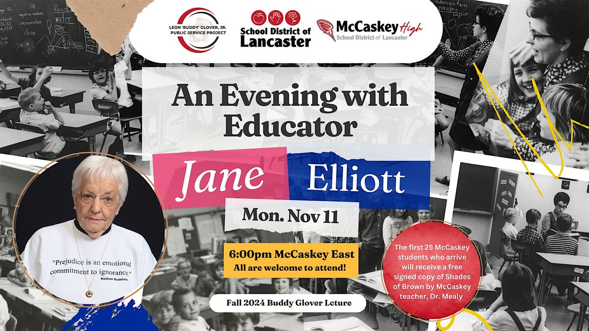 An evening with educator Jane Elliott