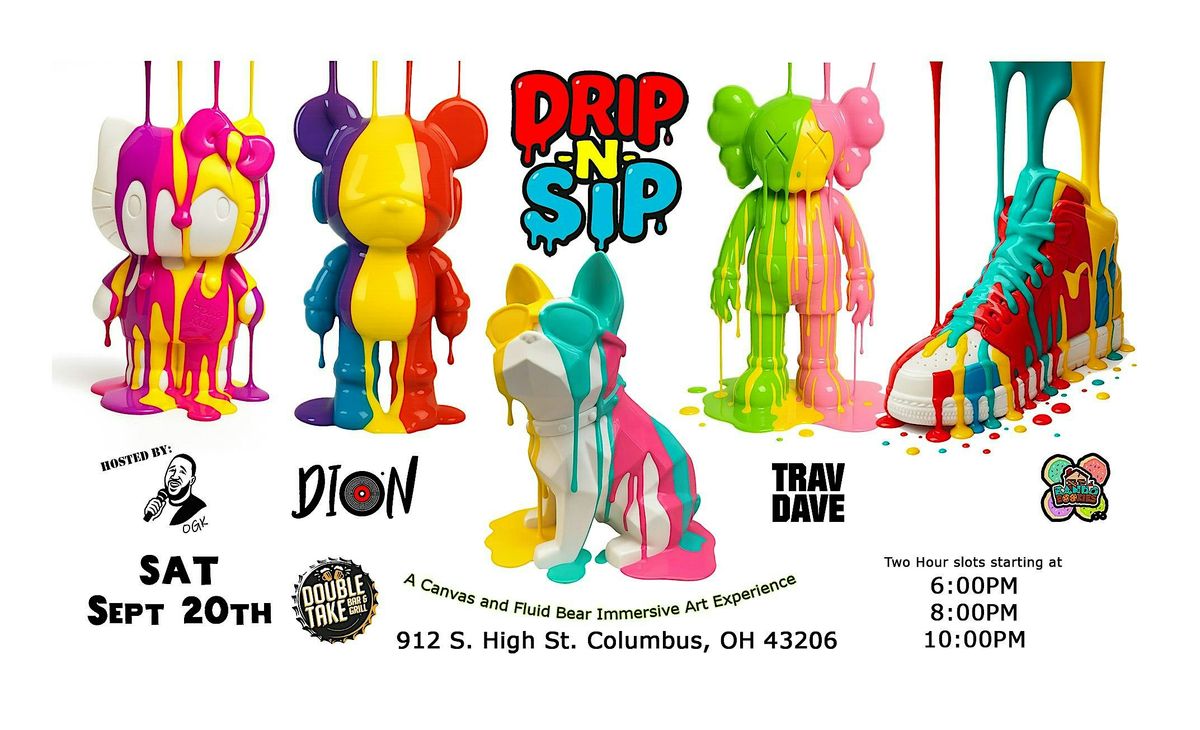 Drip n Sip - Canvas and Fluid Bear Party