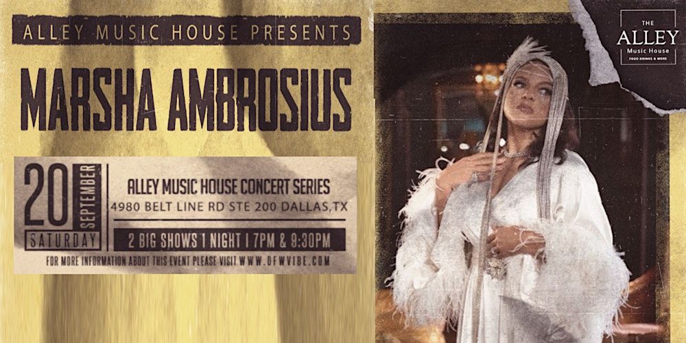 Marsha Ambrosius Live! Alley Music House Concert Series in Dallas