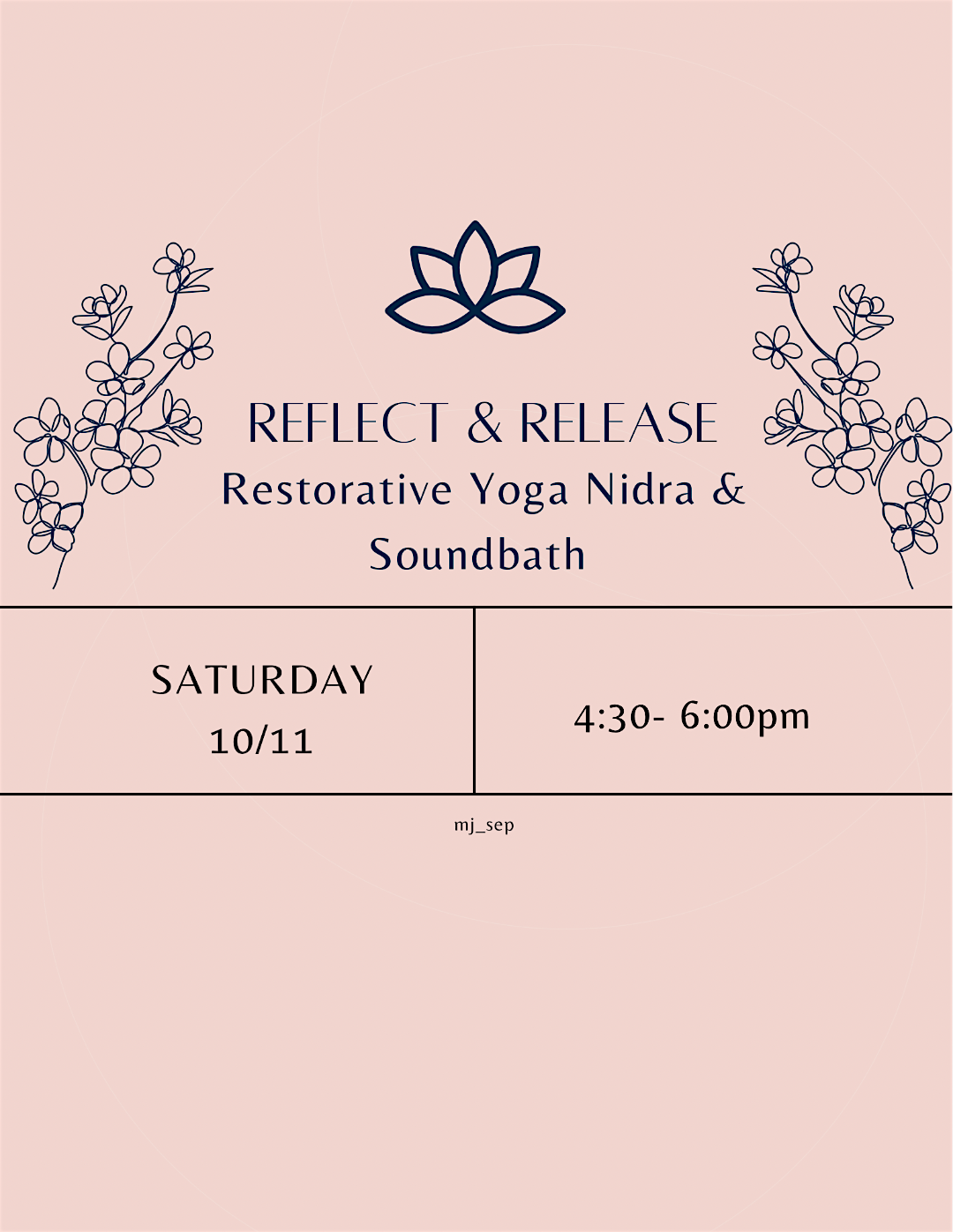 Reflect & Release Restorative Yoga Nidra & Soundbath