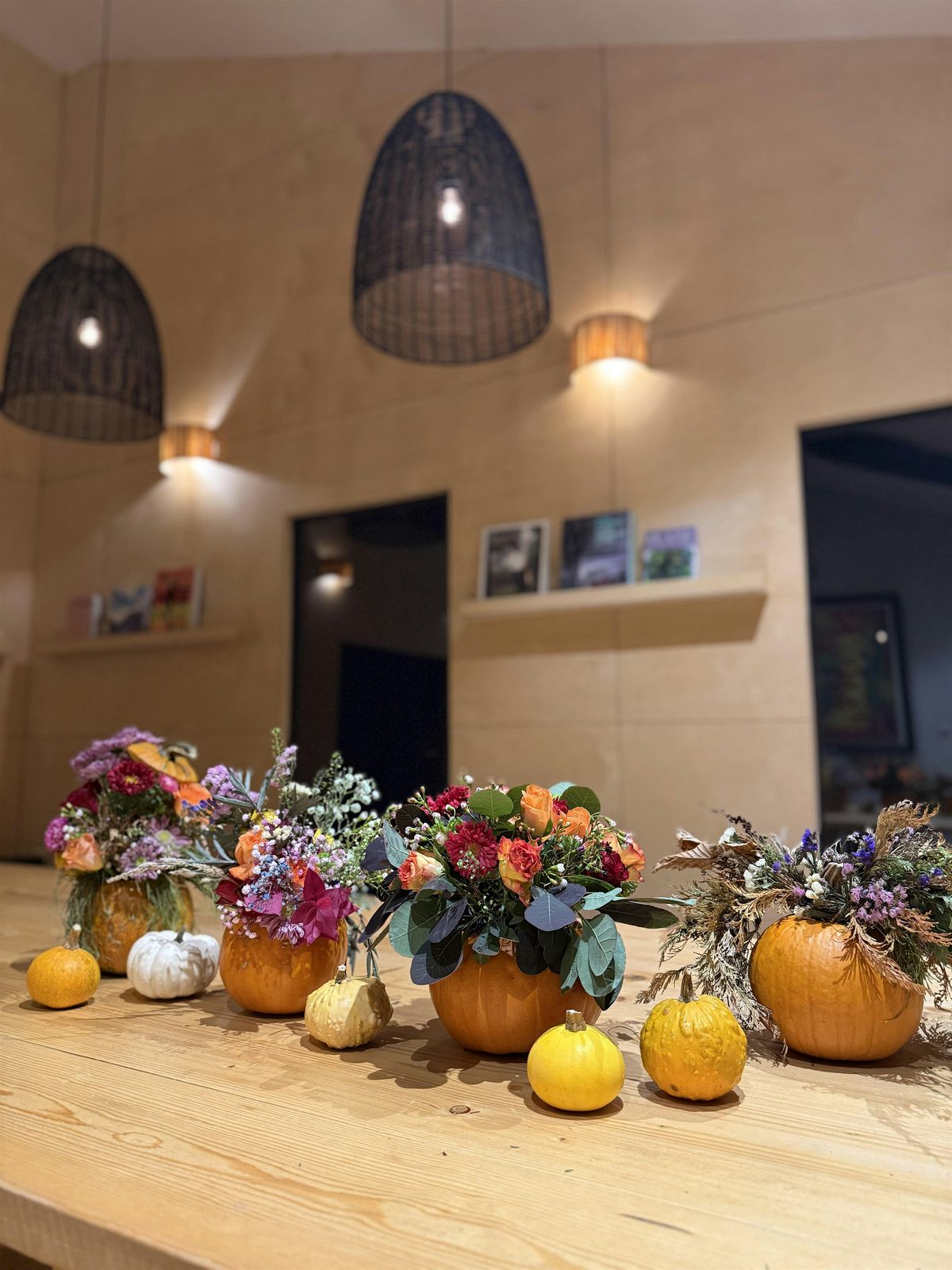 Autumnal Pumpkin and Flowers Afternoon Workshop