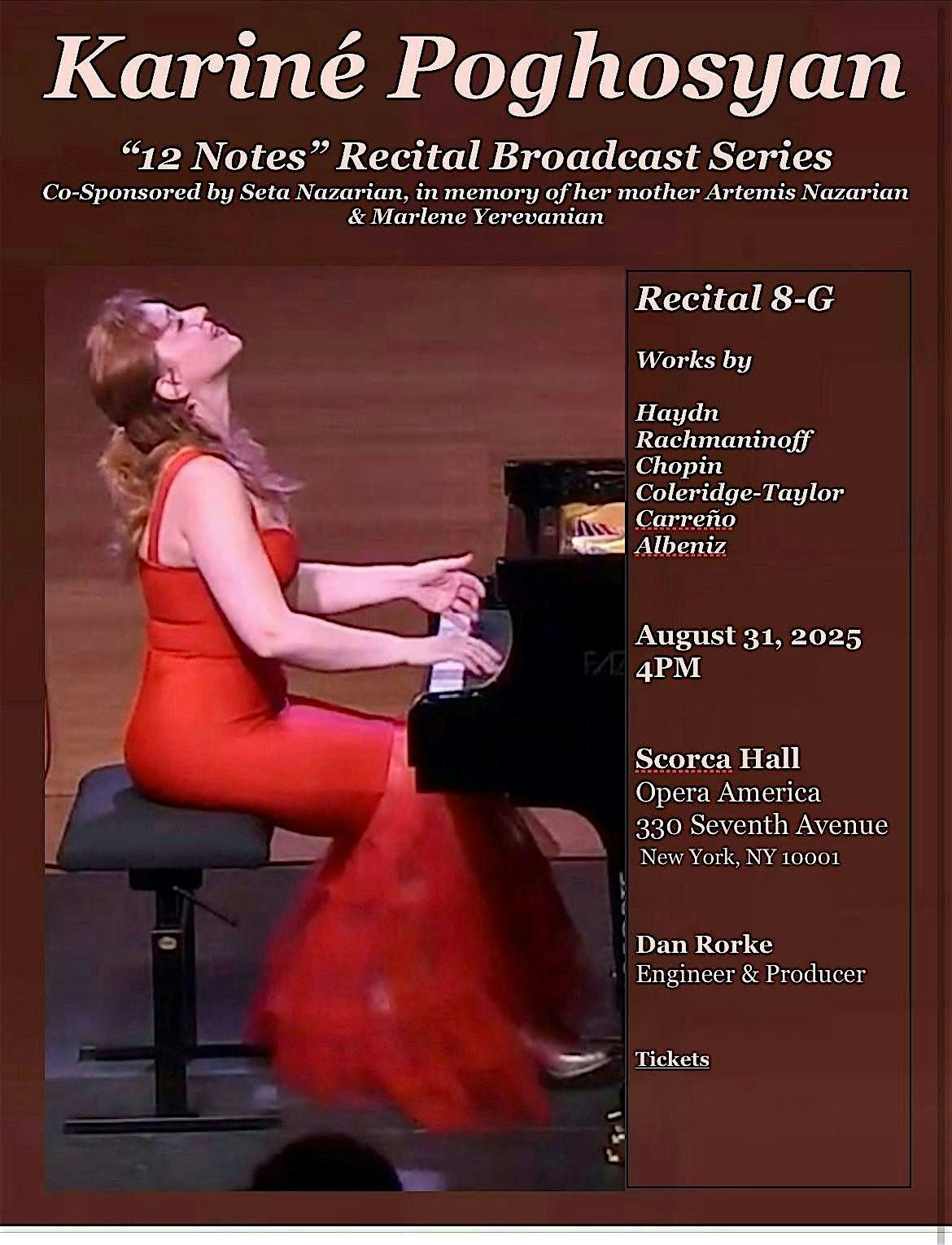 "12 Notes" Series: Recital 8 - G