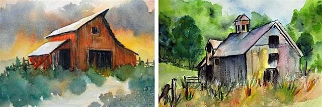 Rustic Barn in Watercolors with Phyllis Gubins