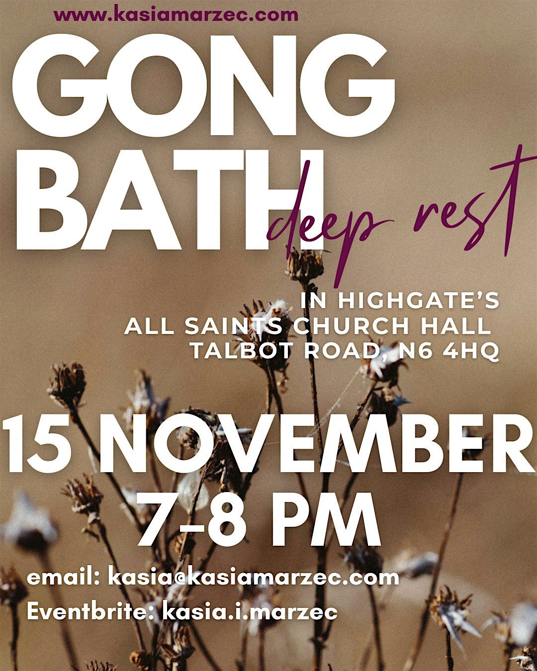 Gong Bath in Highgate's All Saints Church Hall