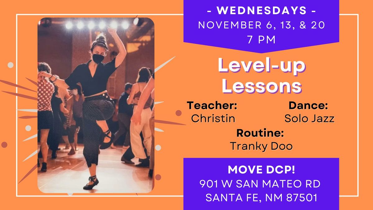 Level-up Lessons: Solo Jazz (line dance), Tranky Doo w\/ Christin