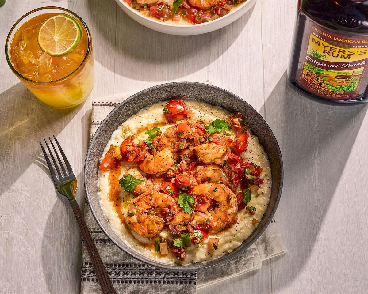 Pepper Rum Shrimp and Grits: Free Cooking Class with the chefs at Homemade