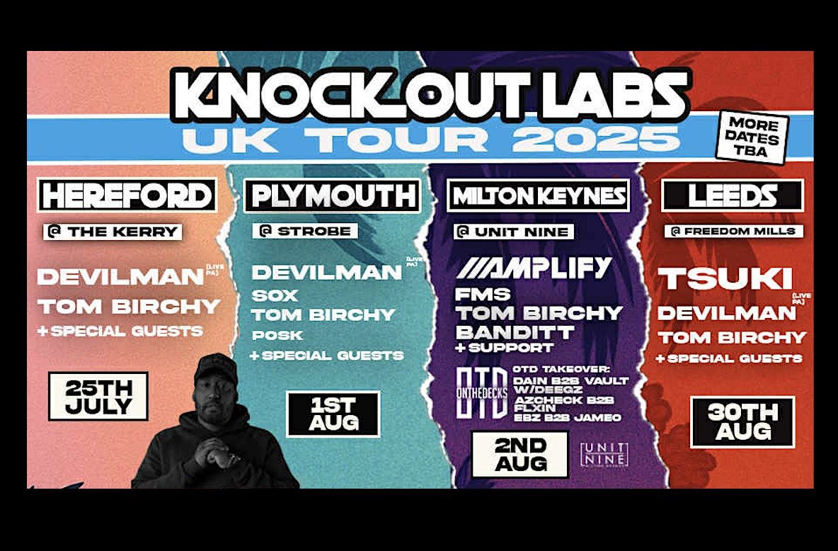 Knock Out Labs UK Tour (Leeds): Tsuki, Devilman & Tom Birchy