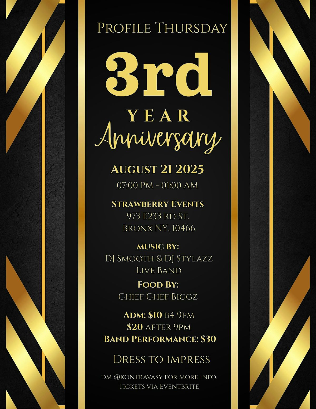 Profile Thursday 3rd Year Anniversary