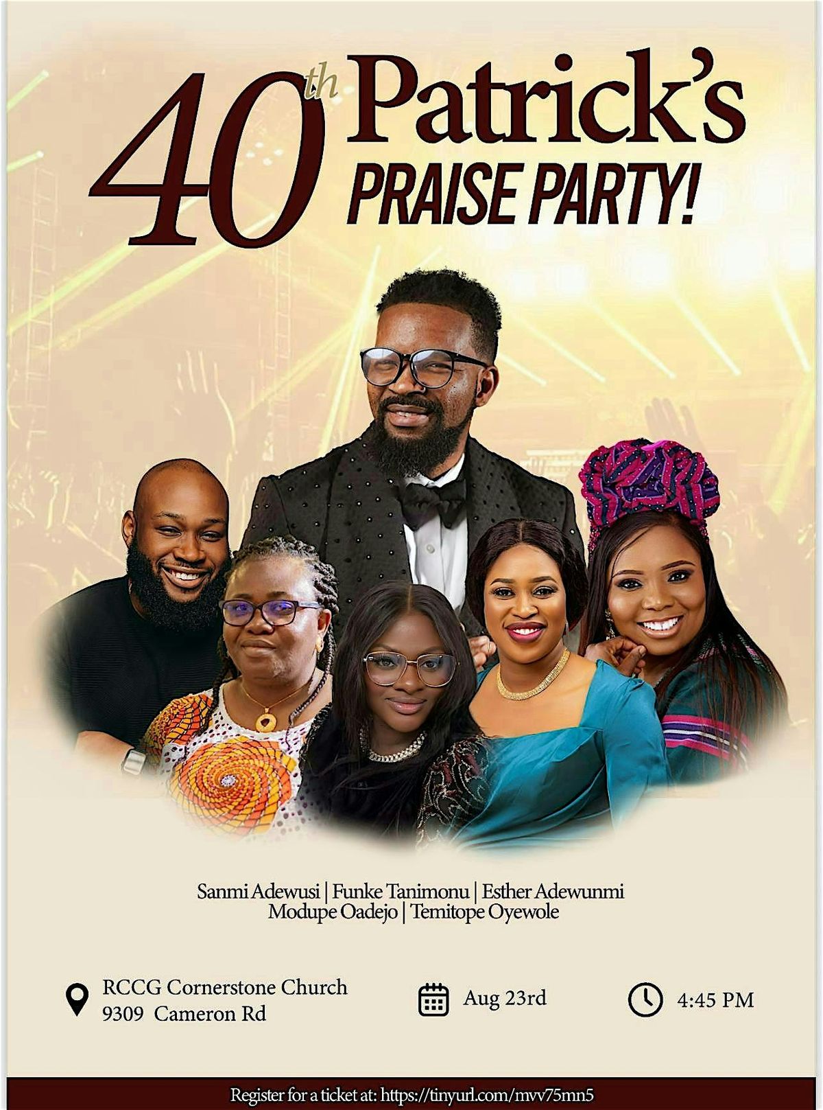 Patrick\u2019s 40th Praise  Party