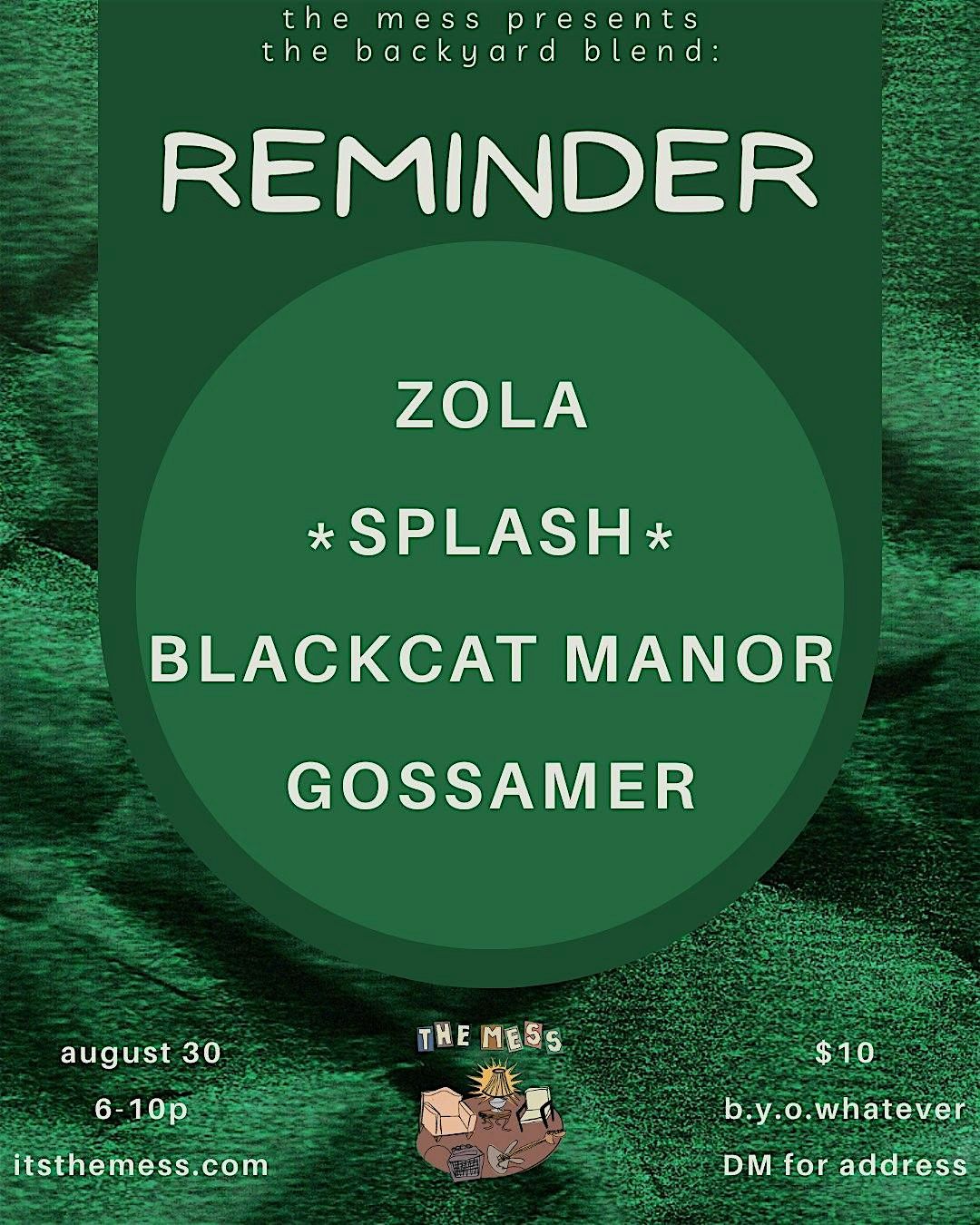 backyard blend: reminder