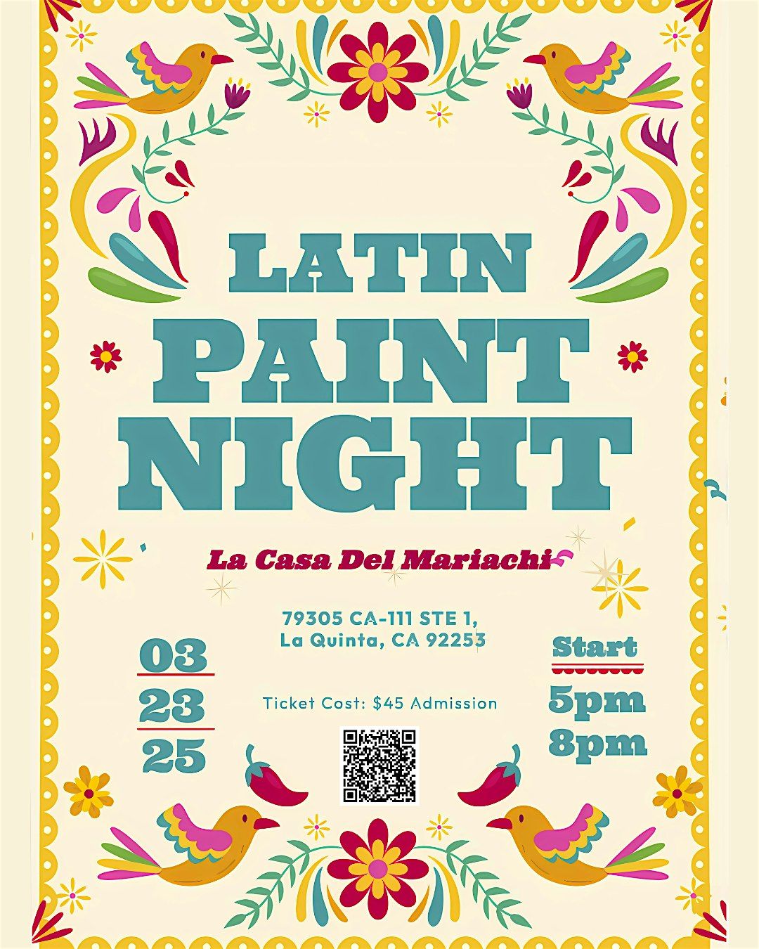 LATIN PAINT NIGHT - La Casa Del Mariachi