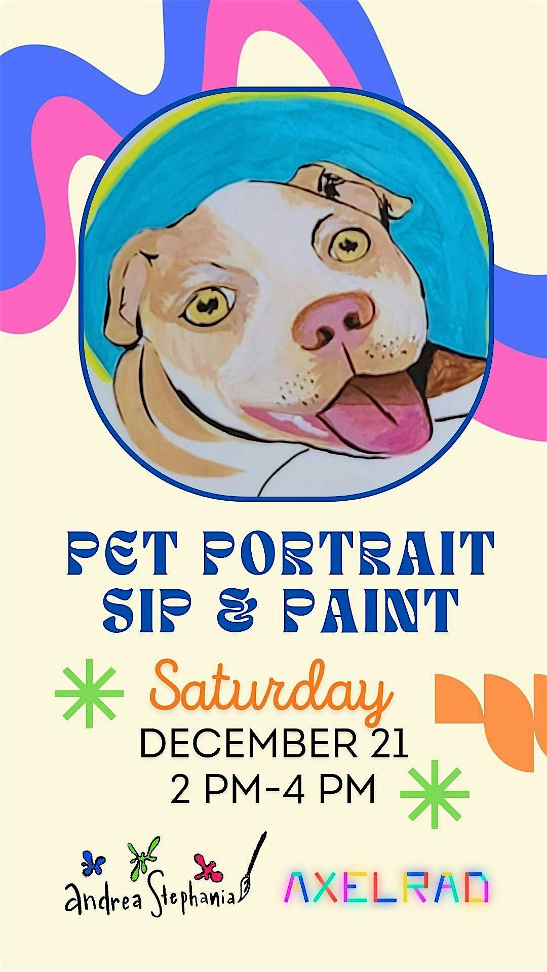 Festive Pet Portrait Sip & Paint at Axelrad