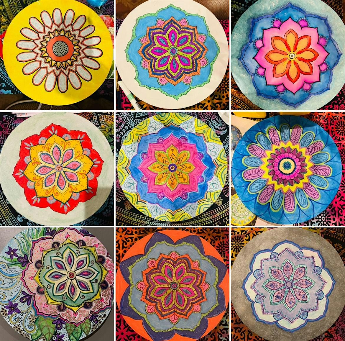 Soul Sisters Art Workshop_ Osgoode Legion, Osgoode ON _MANDALA PAINTING