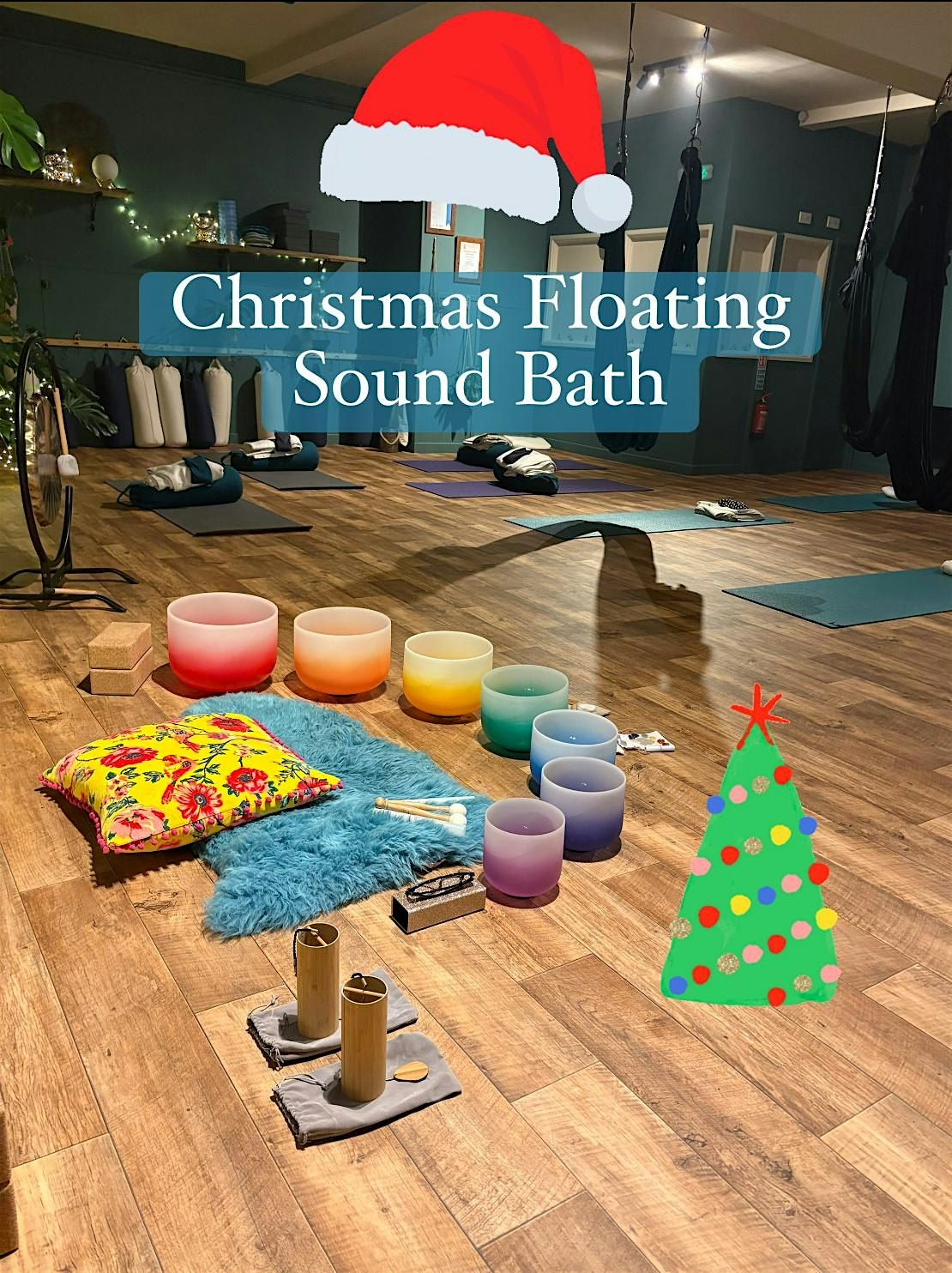 Christmas Floating Sound Bath Ripon Crystal Singing Bowls Gong Reiki Drum