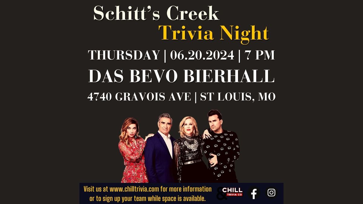 Schitt's Creek Trivia @ Das Bevo