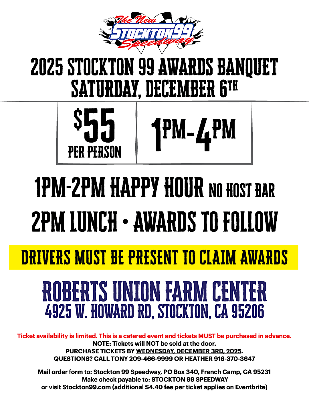2025 Stockton 99 Speedway Awards Banquet