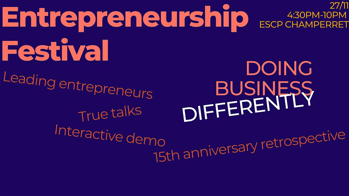 The Entrepreneurship festival in Paris