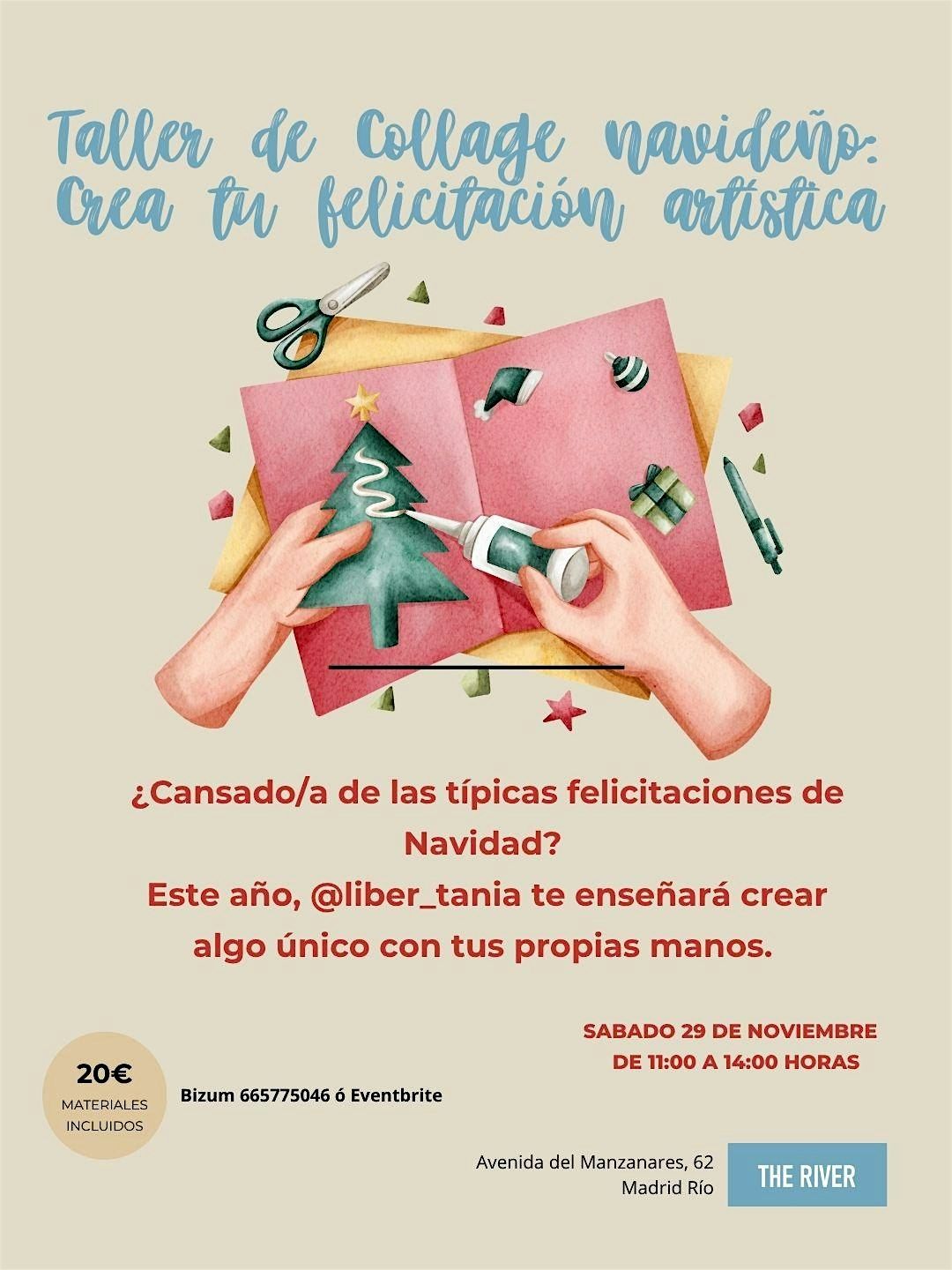 Taller de Collage Navide\u00f1o: Crea tu Felicitaci\u00f3n Art\u00edstica -Madrid