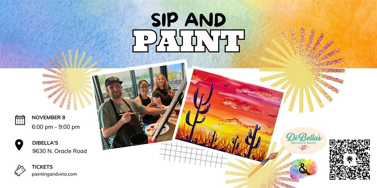 Fiery Desert Paint and Sip at DiBella\u2019s