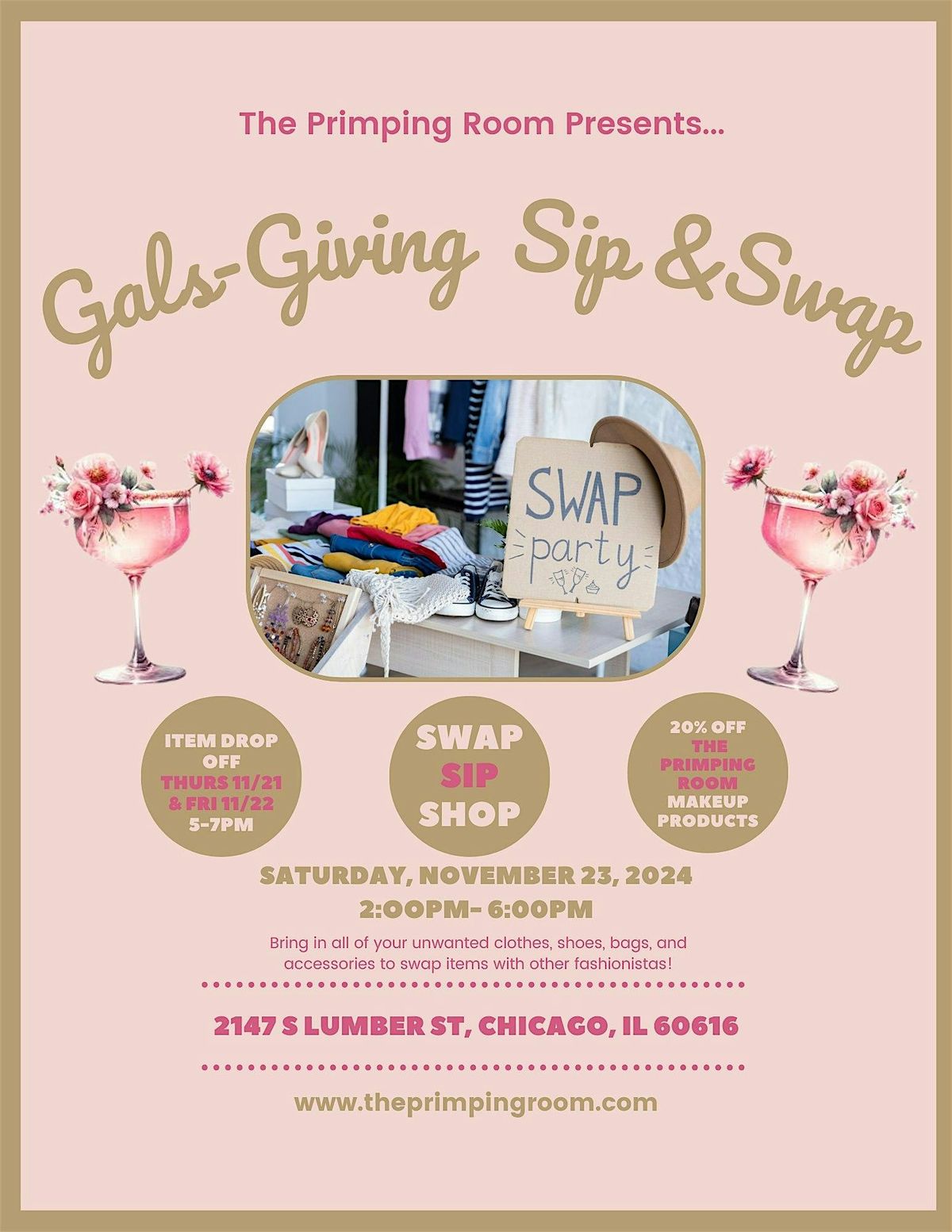 Gals-Giving Sip & Swap