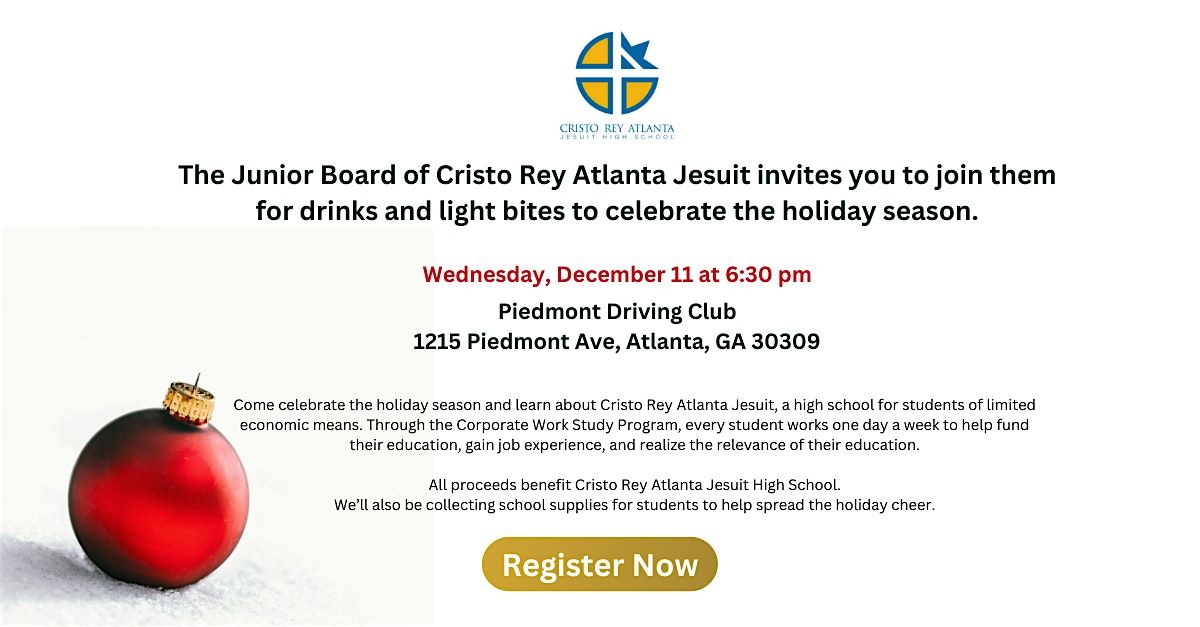 Celebrate the Season with the Junior Board of Cristo Rey Atlanta Jesuit