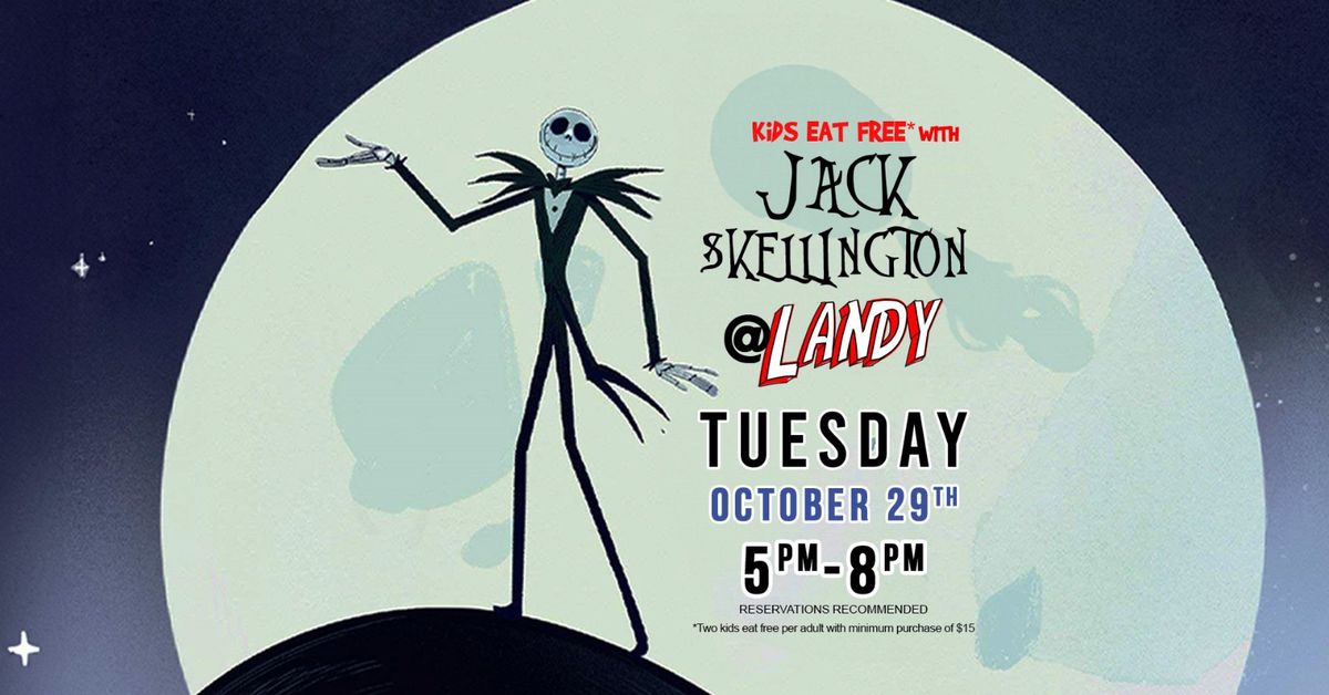 Kids eat free with Jack Skellington 