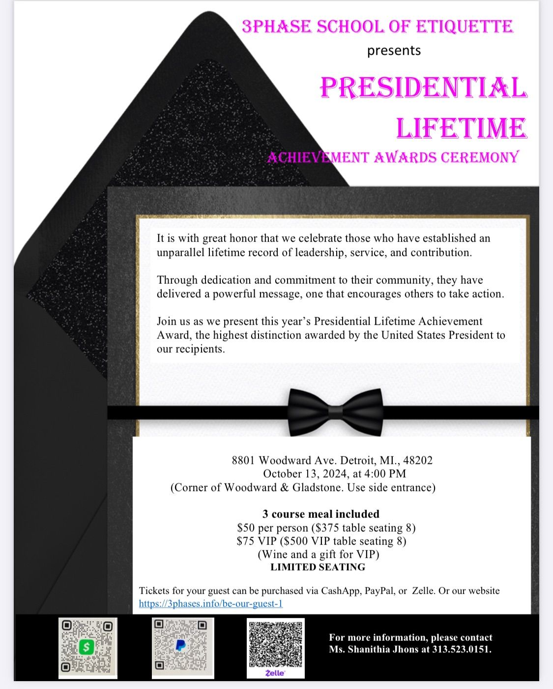 3Phases School of Etiquette presents the Presidential Lifetime Achievement Award Ceremony