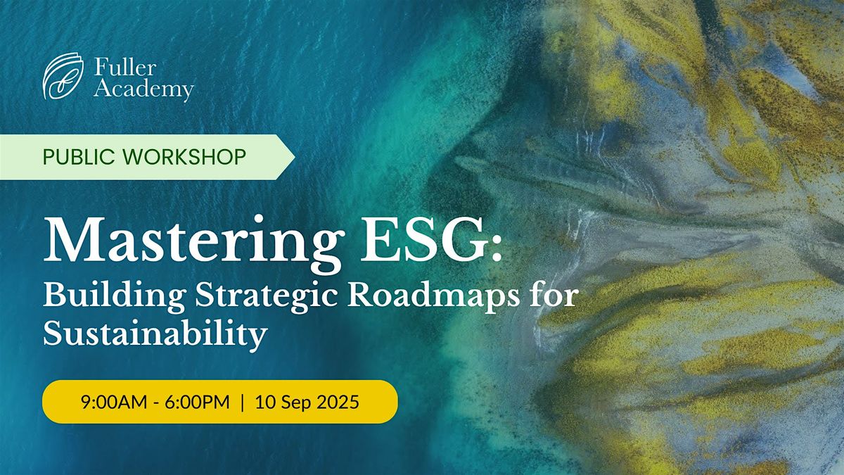 (HRD Claimable) Master ESG: Building Strategic Roadmaps for Sustainability