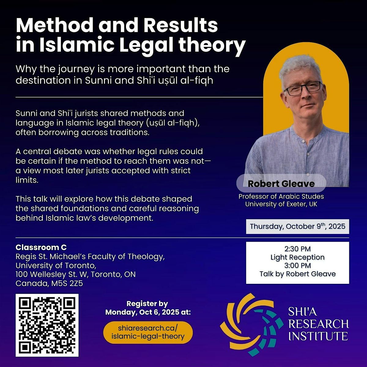 Islamic Legal Theory: A Conversation with Robert Gleave