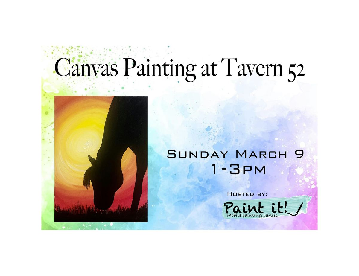 Canvas Painting at Tavern 52 Pub and Grille