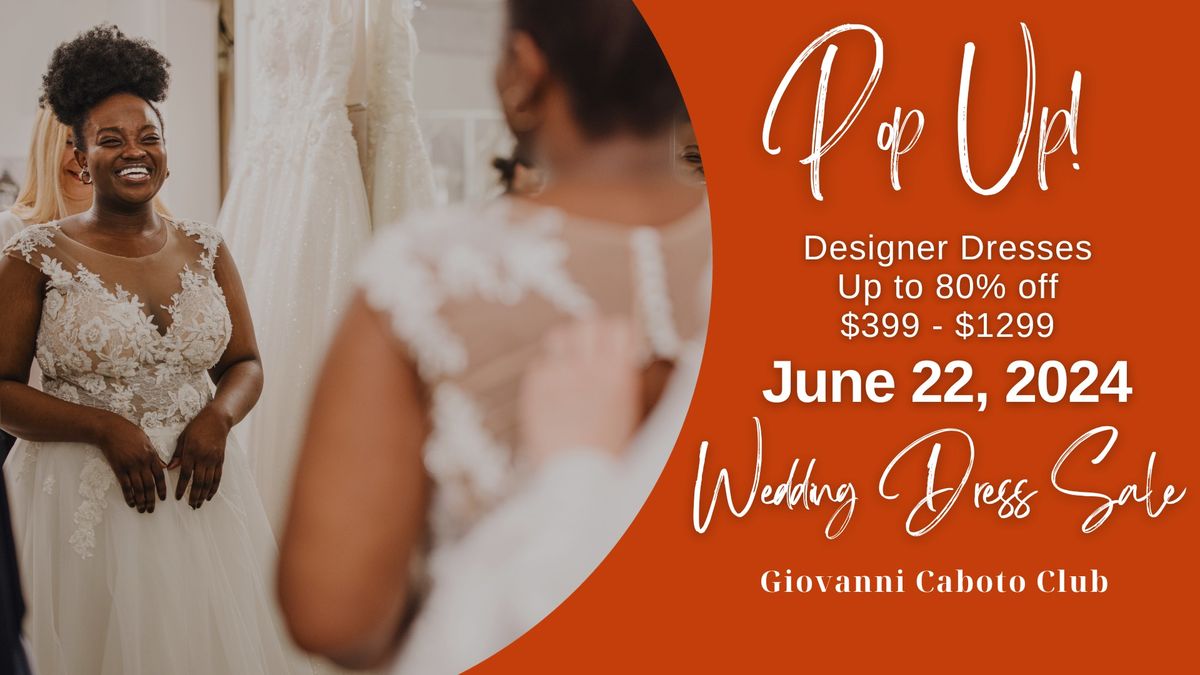 Windsor Pop Up Wedding Dress Sale